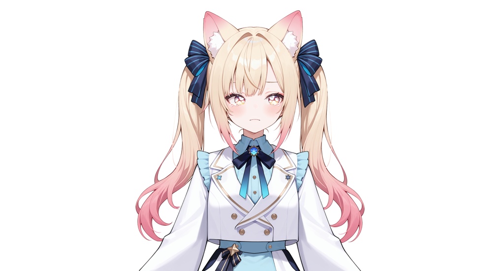 【live2dモデル】猫耳ツインテール少女・髪型変更&ちび化対応・多表情モデル | Cat-eared Twin-tail Girl・Hairstyle Change & Chibi Mode・Multi Expressions【VTS対応】