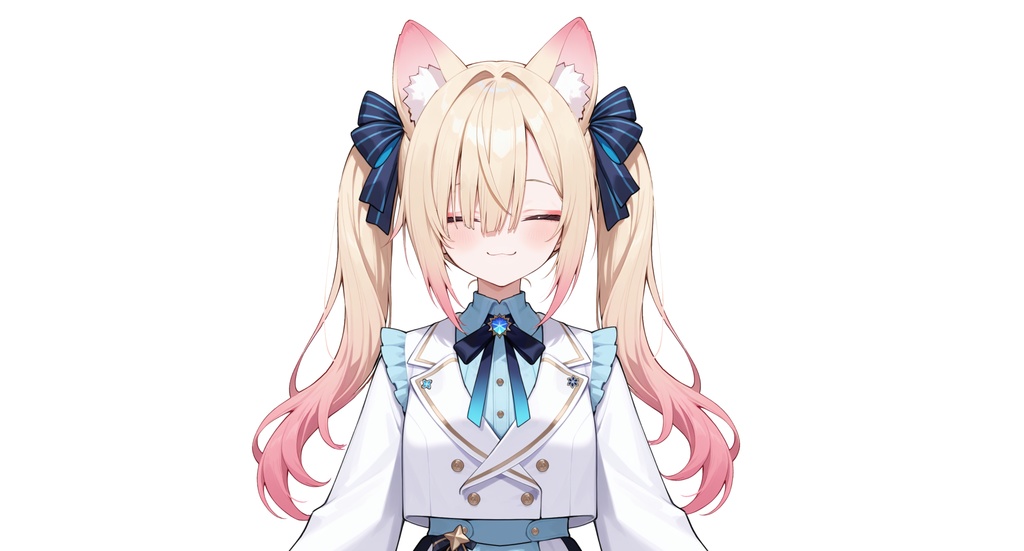 【live2dモデル】猫耳ツインテール少女・髪型変更&ちび化対応・多表情モデル | Cat-eared Twin-tail Girl・Hairstyle Change & Chibi Mode・Multi Expressions【VTS対応】