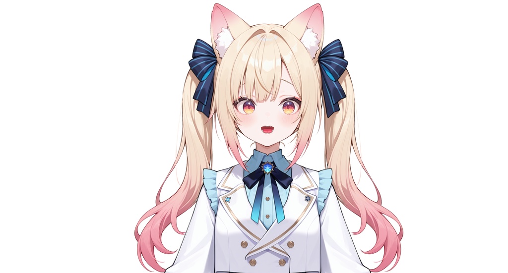 【live2dモデル】猫耳ツインテール少女・髪型変更&ちび化対応・多表情モデル | Cat-eared Twin-tail Girl・Hairstyle Change & Chibi Mode・Multi Expressions【VTS対応】