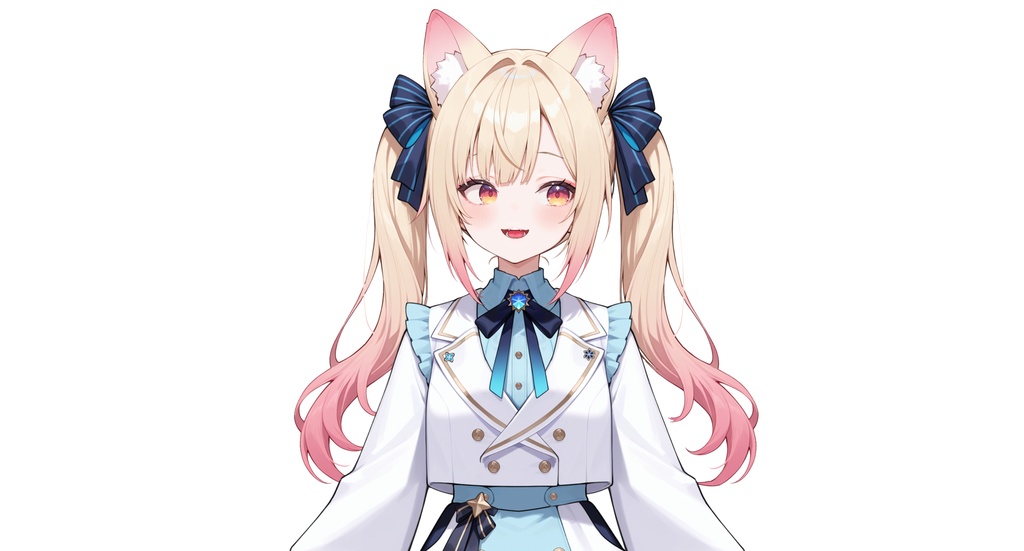 【live2dモデル】猫耳ツインテール少女・髪型変更&ちび化対応・多表情モデル | Cat-eared Twin-tail Girl・Hairstyle Change & Chibi Mode・Multi Expressions【VTS対応】