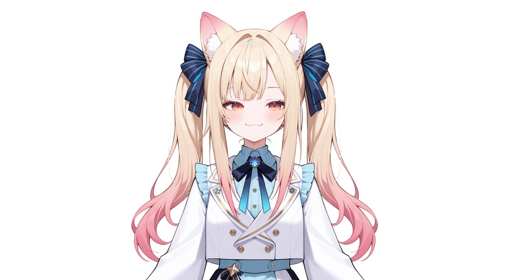 【live2dモデル】猫耳ツインテール少女・髪型変更&ちび化対応・多表情モデル | Cat-eared Twin-tail Girl・Hairstyle Change & Chibi Mode・Multi Expressions【VTS対応】