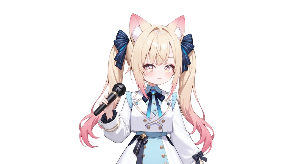 【live2dモデル】猫耳ツインテール少女・髪型変更&ちび化対応・多表情モデル | Cat-eared Twin-tail Girl・Hairstyle Change & Chibi Mode・Multi Expressions【VTS対応】