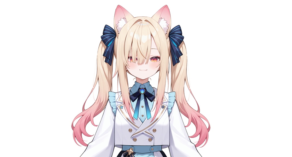 【live2dモデル】猫耳ツインテール少女・髪型変更&ちび化対応・多表情モデル | Cat-eared Twin-tail Girl・Hairstyle Change & Chibi Mode・Multi Expressions【VTS対応】