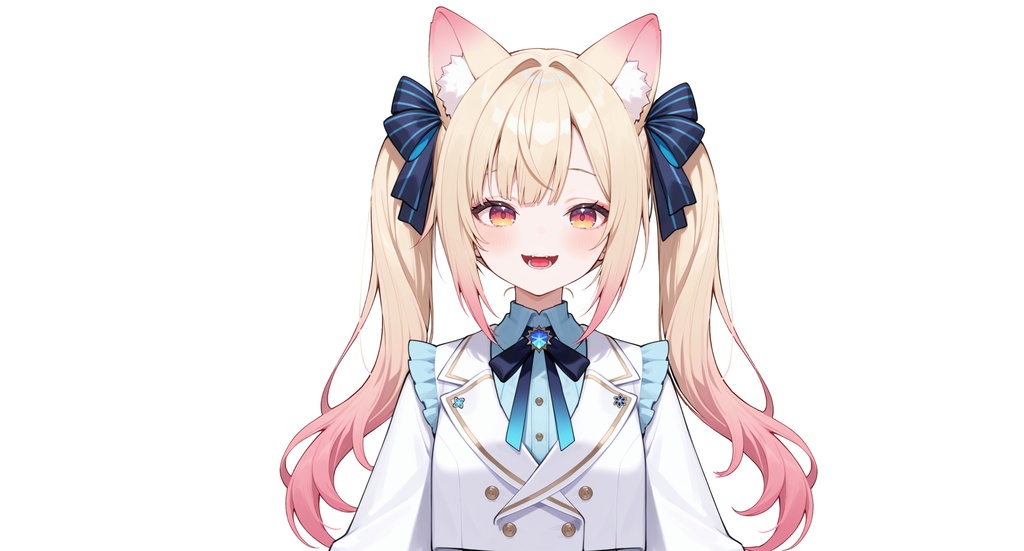 【live2dモデル】猫耳ツインテール少女・髪型変更&ちび化対応・多表情モデル | Cat-eared Twin-tail Girl・Hairstyle Change & Chibi Mode・Multi Expressions【VTS対応】