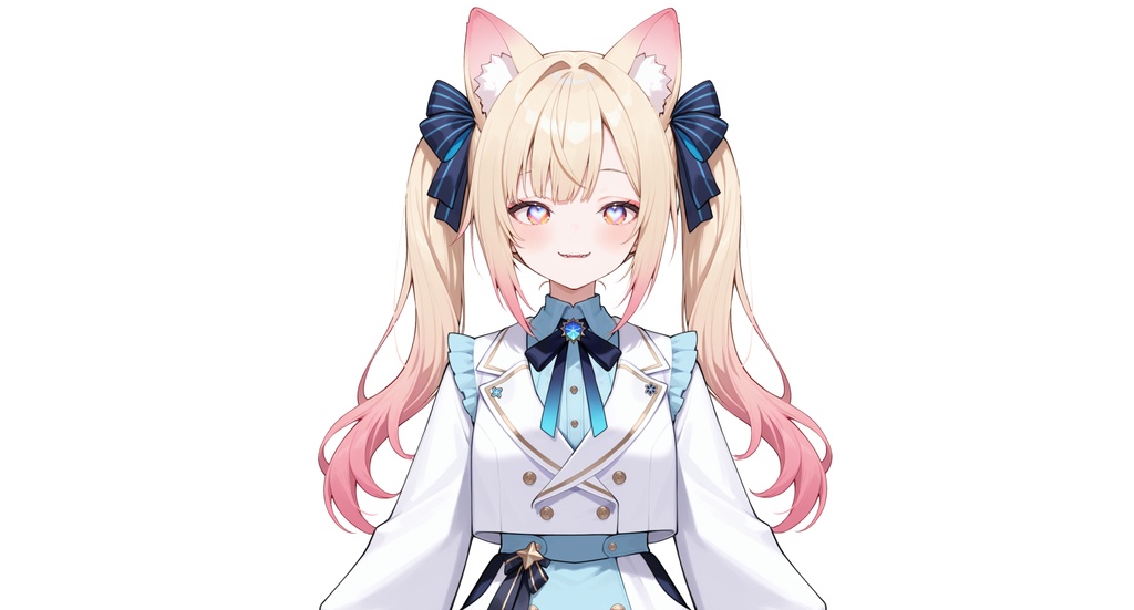 【live2dモデル】猫耳ツインテール少女・髪型変更&ちび化対応・多表情モデル | Cat-eared Twin-tail Girl・Hairstyle Change & Chibi Mode・Multi Expressions【VTS対応】