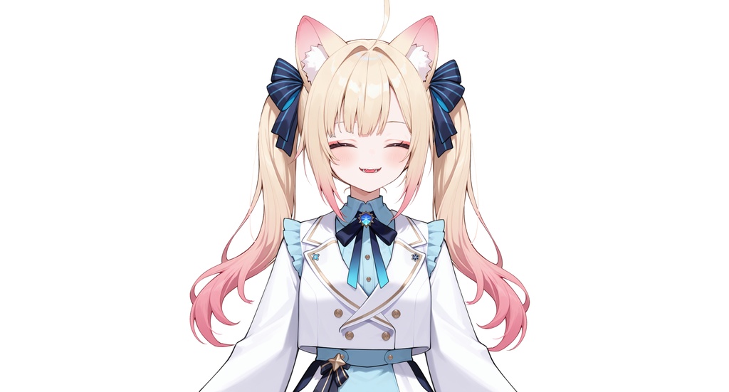 【live2dモデル】猫耳ツインテール少女・髪型変更&ちび化対応・多表情モデル | Cat-eared Twin-tail Girl・Hairstyle Change & Chibi Mode・Multi Expressions【VTS対応】