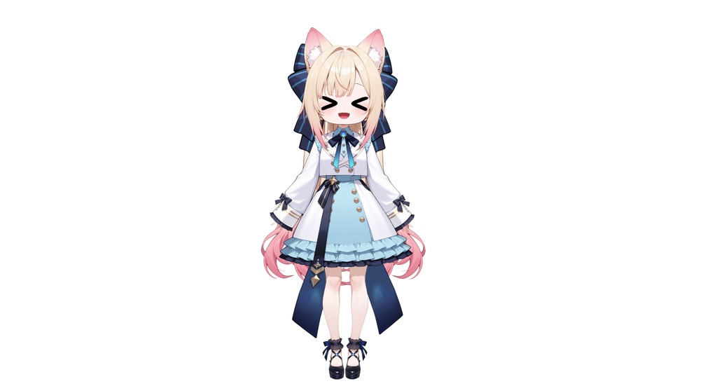 【live2dモデル】猫耳ツインテール少女・髪型変更&ちび化対応・多表情モデル | Cat-eared Twin-tail Girl・Hairstyle Change & Chibi Mode・Multi Expressions【VTS対応】