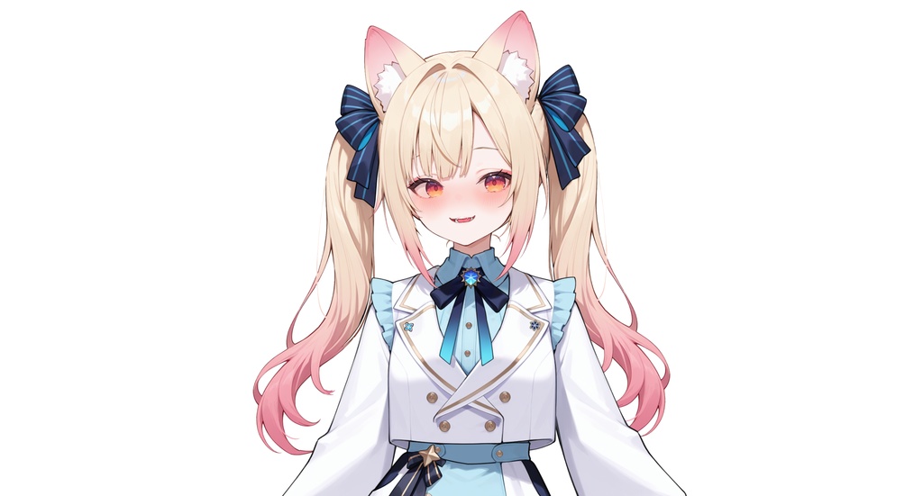 【live2dモデル】猫耳ツインテール少女・髪型変更&ちび化対応・多表情モデル | Cat-eared Twin-tail Girl・Hairstyle Change & Chibi Mode・Multi Expressions【VTS対応】