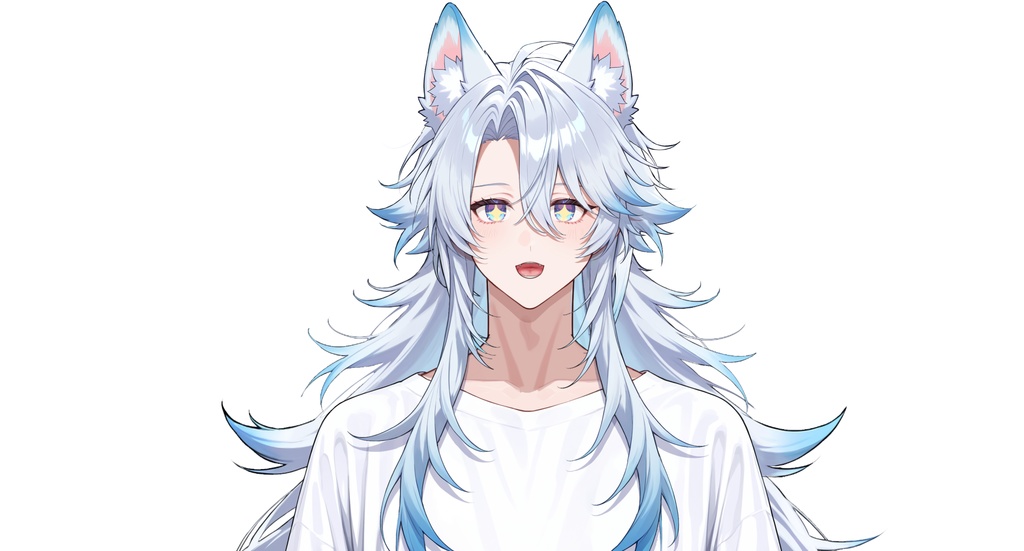 【live2dモデル】ユキ白髪狼耳アイドル | Yuki White-haired Wolf-eared Idol【VTS対応】