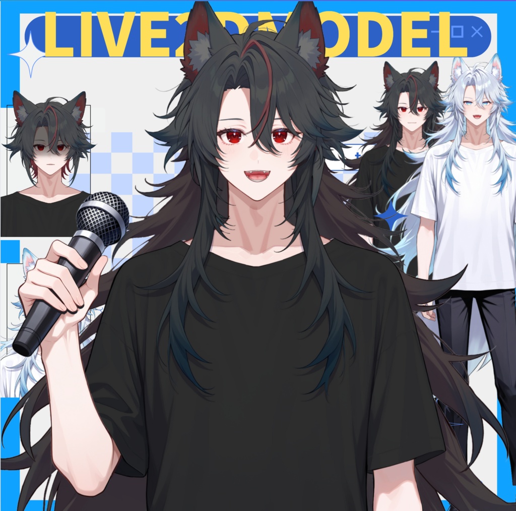 【live2dモデル】ユキ白髪狼耳アイドル | Yuki White-haired Wolf-eared Idol【VTS対応】