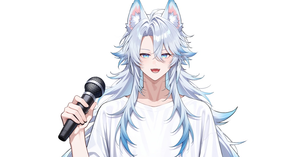 【live2dモデル】ユキ白髪狼耳アイドル | Yuki White-haired Wolf-eared Idol【VTS対応】