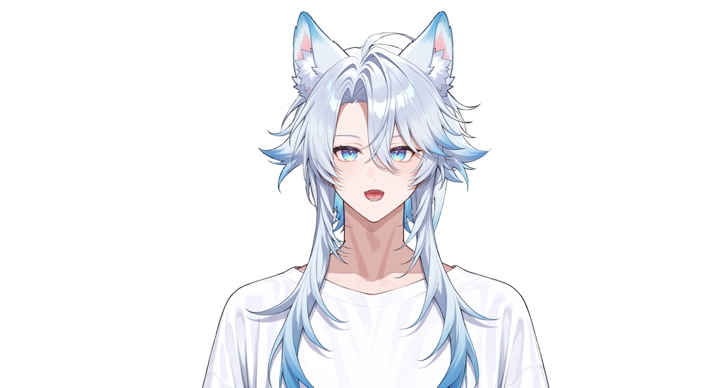 【live2dモデル】ユキ白髪狼耳アイドル | Yuki White-haired Wolf-eared Idol【VTS対応】