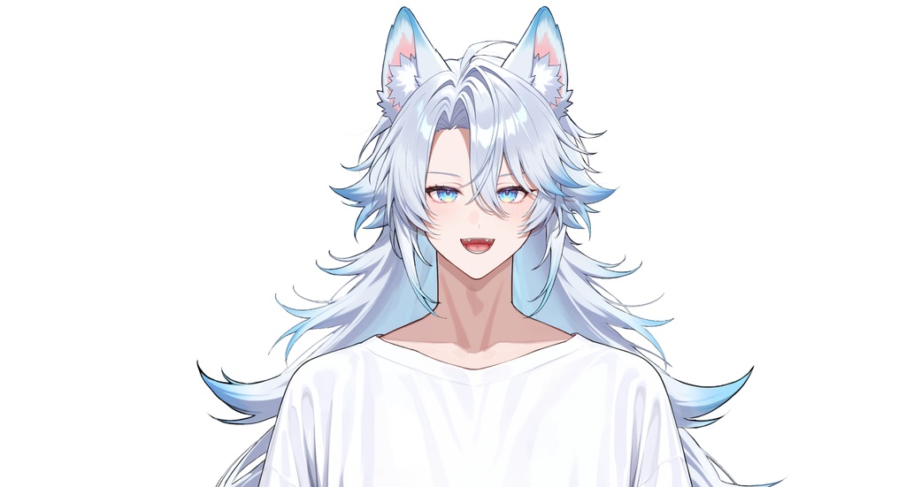 【live2dモデル】ユキ白髪狼耳アイドル | Yuki White-haired Wolf-eared Idol【VTS対応】