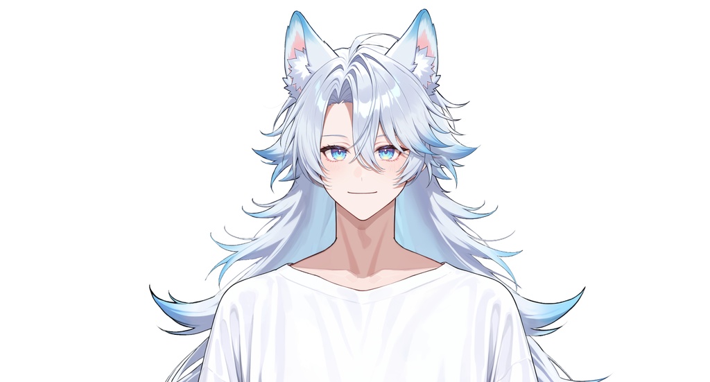 【live2dモデル】ユキ白髪狼耳アイドル | Yuki White-haired Wolf-eared Idol【VTS対応】