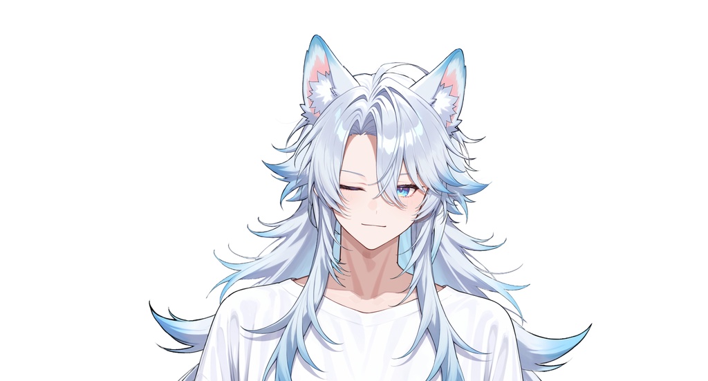 【live2dモデル】ユキ白髪狼耳アイドル | Yuki White-haired Wolf-eared Idol【VTS対応】