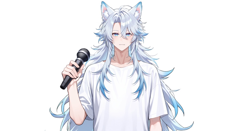 【live2dモデル】ユキ白髪狼耳アイドル | Yuki White-haired Wolf-eared Idol【VTS対応】