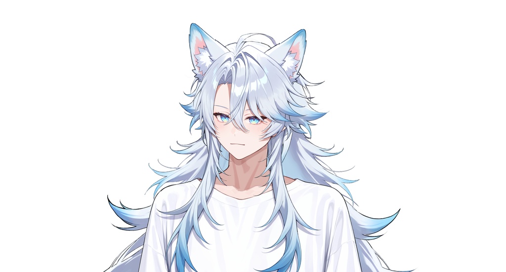 【live2dモデル】ユキ白髪狼耳アイドル | Yuki White-haired Wolf-eared Idol【VTS対応】