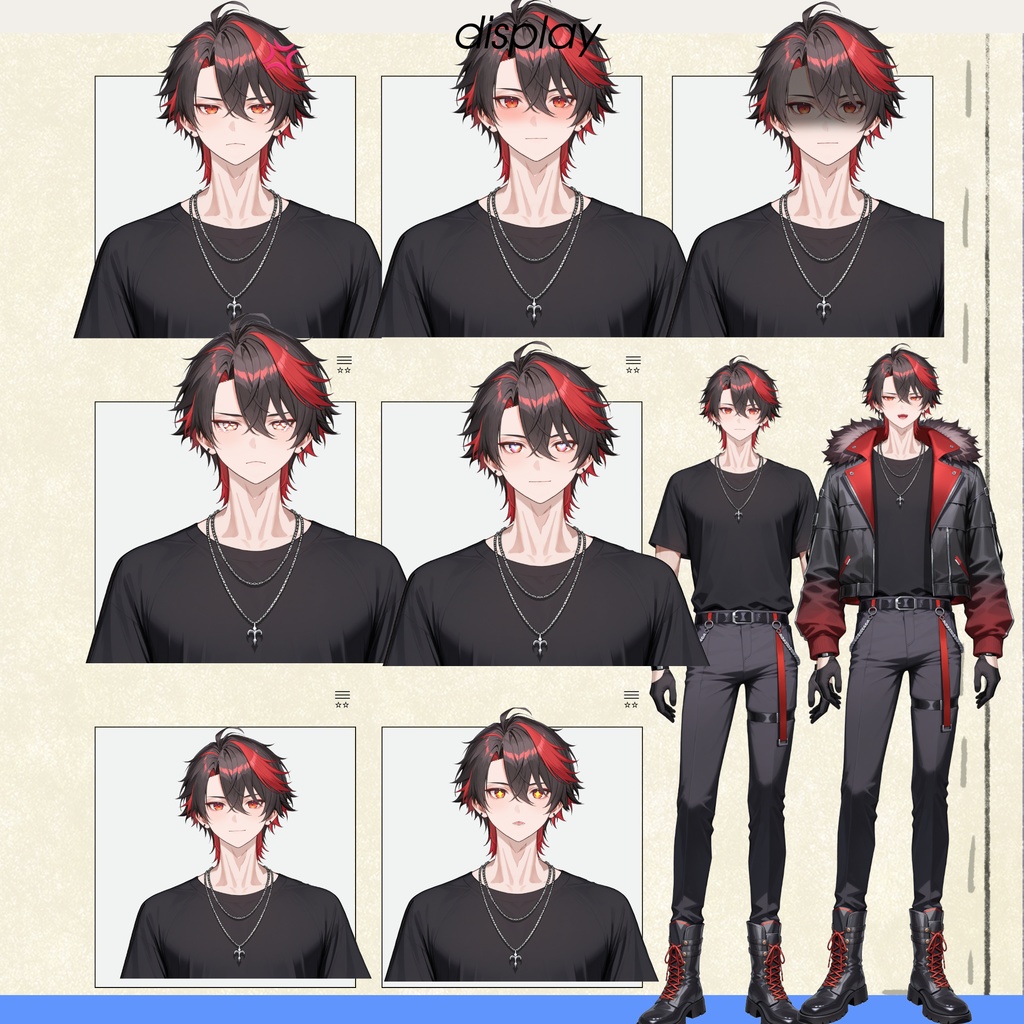 【live2d汎用モデル】クロ黒髪ストリート系アイドル| Kuro Black-haired Street Idol【VTS対応】