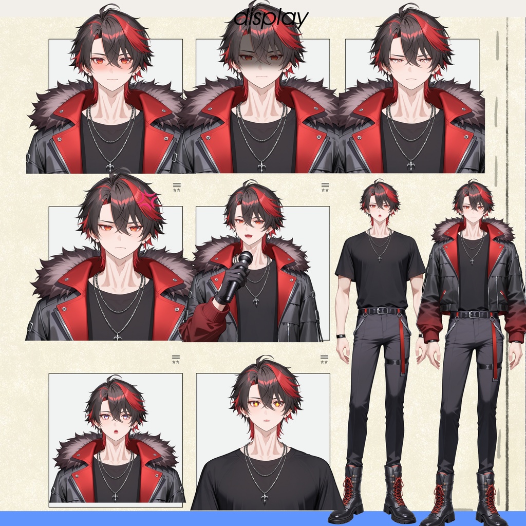 【live2d汎用モデル】クロ黒髪ストリート系アイドル| Kuro Black-haired Street Idol【VTS対応】