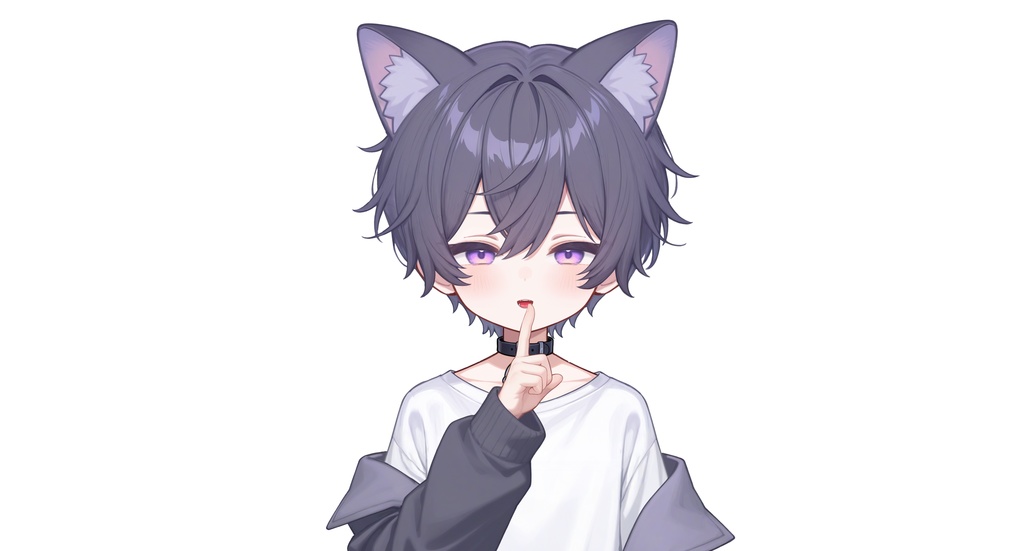 【live2dモデル】ネコ紫系男の子 | Neko Purple-themed Boy【VTS対応】
