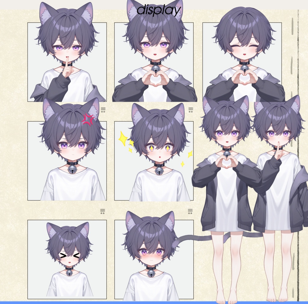 【live2dモデル】ネコ紫系男の子 | Neko Purple-themed Boy【VTS対応】