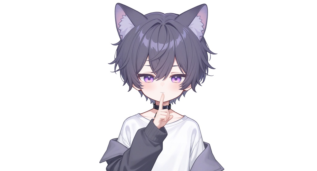 【live2dモデル】ネコ紫系男の子 | Neko Purple-themed Boy【VTS対応】