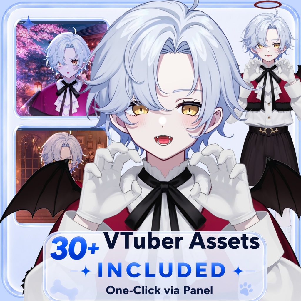 【live2d汎用モデル】ヴァンパイアエンジェル・多表情対応・VTS対応 | Vampire Angel・Multi Expressions・VTS Supported