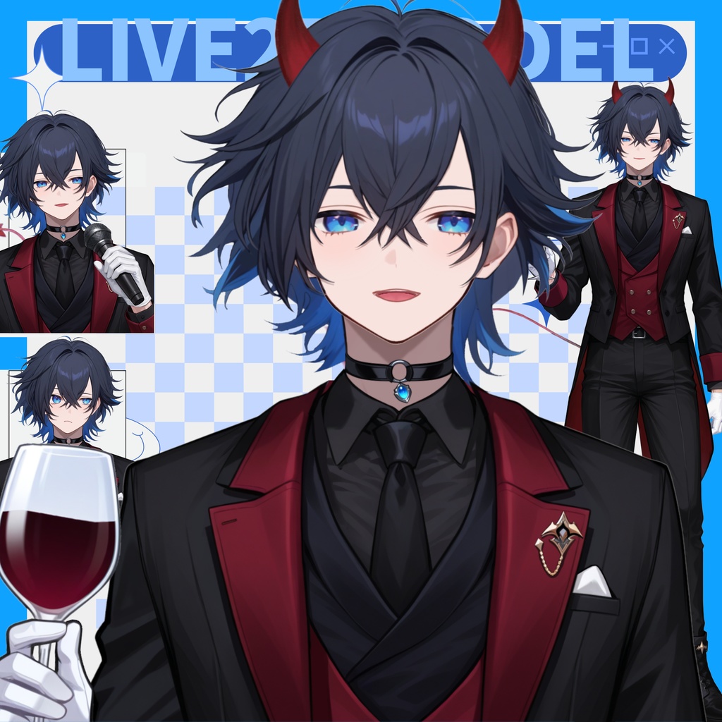 【live2d汎用モデル】ノーブルデビル・多表情対応・VTS対応 | Noble Devil・Multi Expressions・VTS Supported 🎃 ハロウィン特価中!