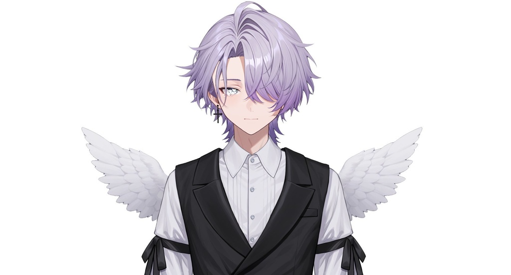 【live2d汎用モデル】地雷系天使・男の子・多表情対応・VTS対応 | Mine-type Angel Boy Live2D Model