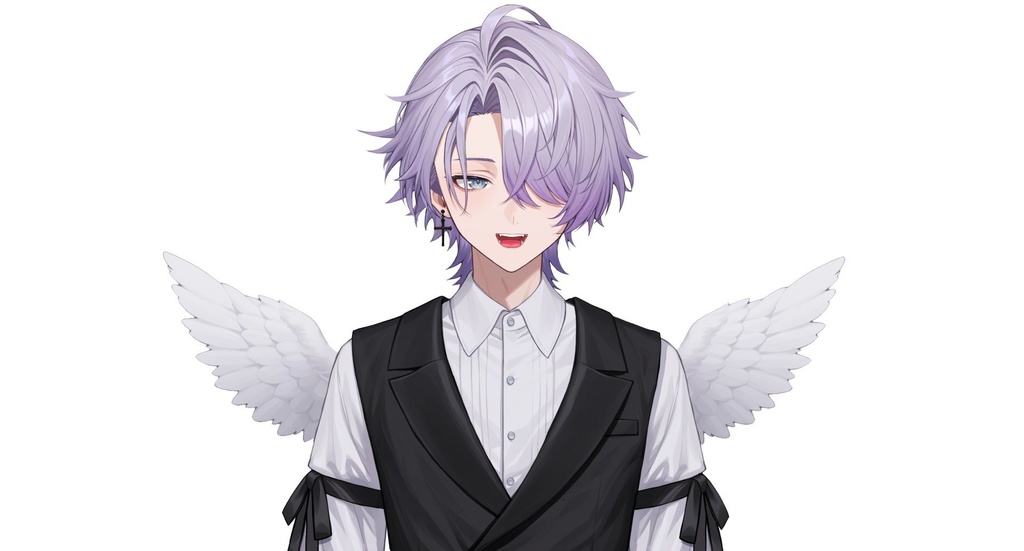 【live2d汎用モデル】地雷系天使・男の子・多表情対応・VTS対応 | Mine-type Angel Boy Live2D Model