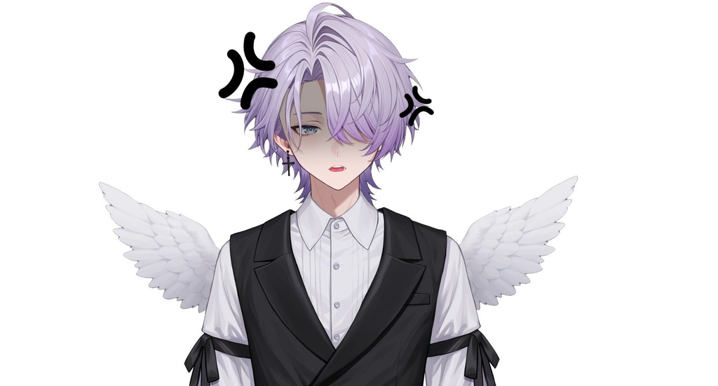 【live2d汎用モデル】地雷系天使・男の子・多表情対応・VTS対応 | Mine-type Angel Boy Live2D Model