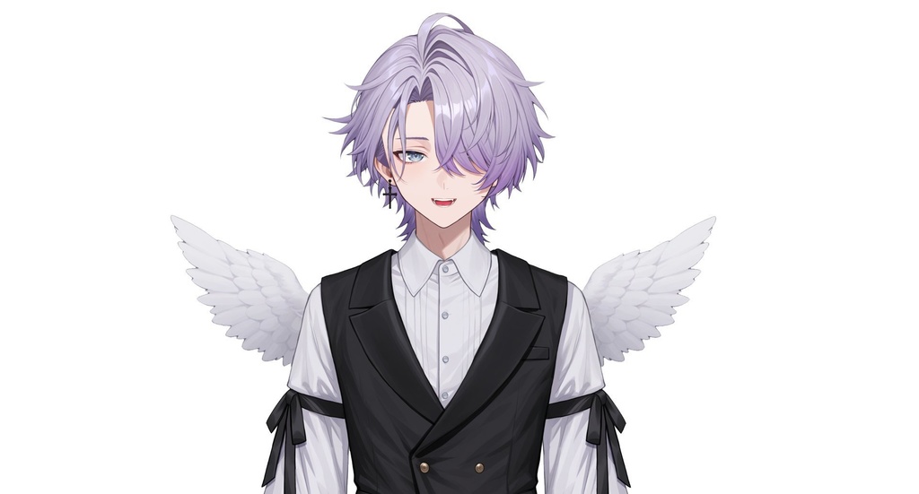 【live2d汎用モデル】地雷系天使・男の子・多表情対応・VTS対応 | Mine-type Angel Boy Live2D Model