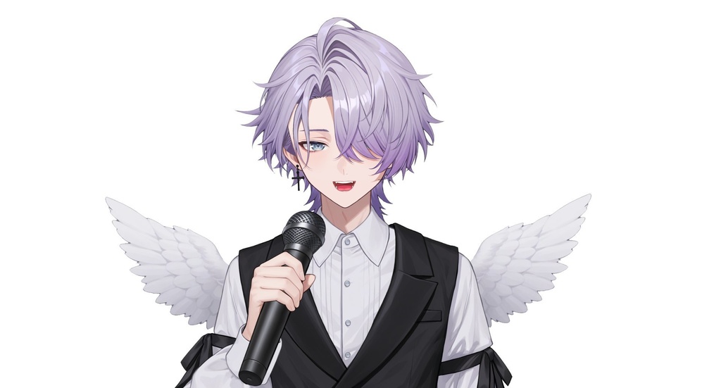 【live2d汎用モデル】地雷系天使・男の子・多表情対応・VTS対応 | Mine-type Angel Boy Live2D Model