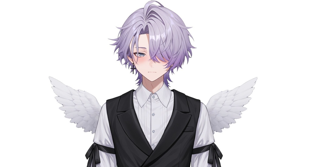 【live2d汎用モデル】地雷系天使・男の子・多表情対応・VTS対応 | Mine-type Angel Boy Live2D Model