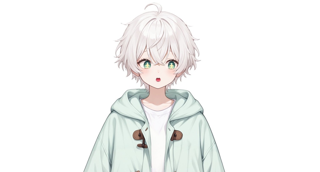 【live2d汎用モデル】白髪 小正太 可愛い・多表情対応・VTS対応 | White-haired Little Boy Cute・Multi-expression Support・VTS Compatible
