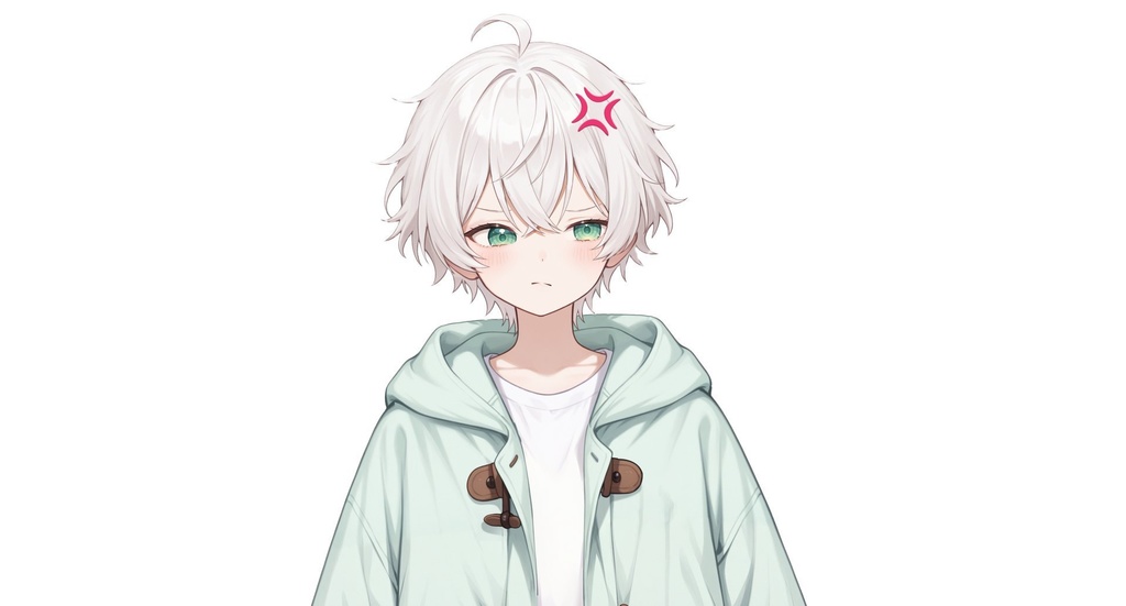 【live2d汎用モデル】白髪 小正太 可愛い・多表情対応・VTS対応 | White-haired Little Boy Cute・Multi-expression Support・VTS Compatible