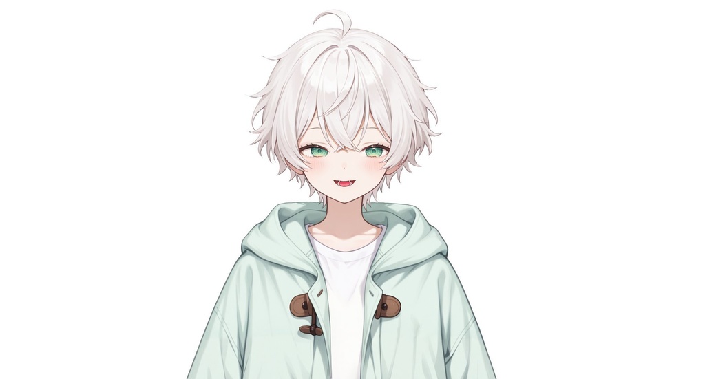 【live2d汎用モデル】白髪 小正太 可愛い・多表情対応・VTS対応 | White-haired Little Boy Cute・Multi-expression Support・VTS Compatible