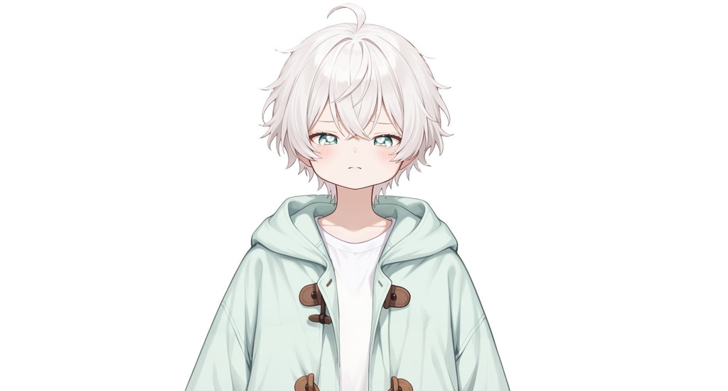 【live2d汎用モデル】白髪 小正太 可愛い・多表情対応・VTS対応 | White-haired Little Boy Cute・Multi-expression Support・VTS Compatible