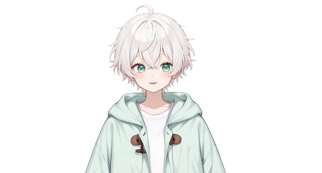 【live2d汎用モデル】白髪 小正太 可愛い・多表情対応・VTS対応 | White-haired Little Boy Cute・Multi-expression Support・VTS Compatible