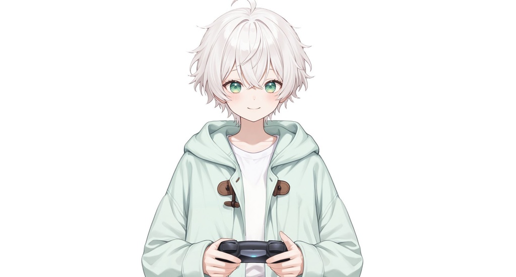 【live2d汎用モデル】白髪 小正太 可愛い・多表情対応・VTS対応 | White-haired Little Boy Cute・Multi-expression Support・VTS Compatible