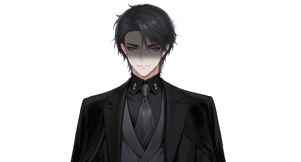 【live2d汎用モデル】黒髪イケメンスーツ男性・优雅・多表情対応・VTS対応 | Black-haired Handsome Suit Man・Elegant・Multi-expression Support・VTS Compatible