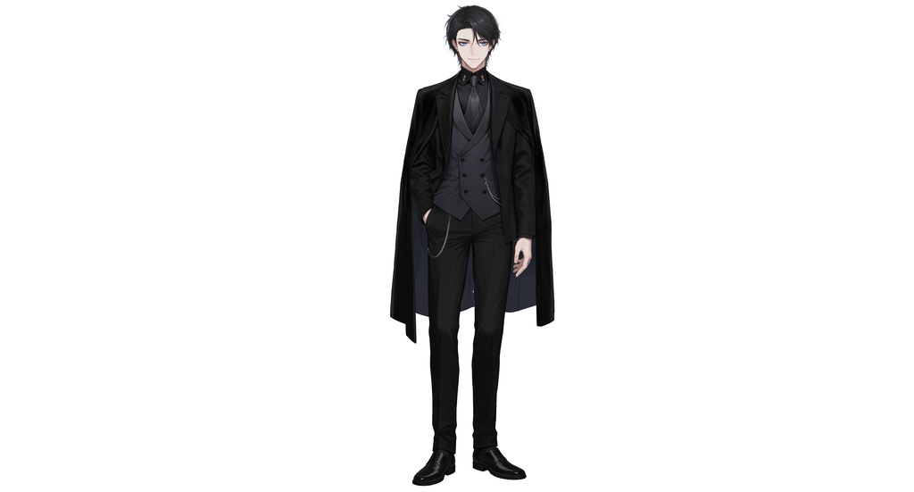 【live2d汎用モデル】黒髪イケメンスーツ男性・优雅・多表情対応・VTS対応 | Black-haired Handsome Suit Man・Elegant・Multi-expression Support・VTS Compatible