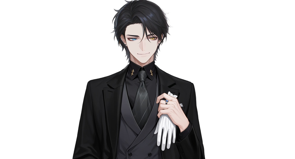 【live2d汎用モデル】黒髪イケメンスーツ男性・优雅・多表情対応・VTS対応 | Black-haired Handsome Suit Man・Elegant・Multi-expression Support・VTS Compatible