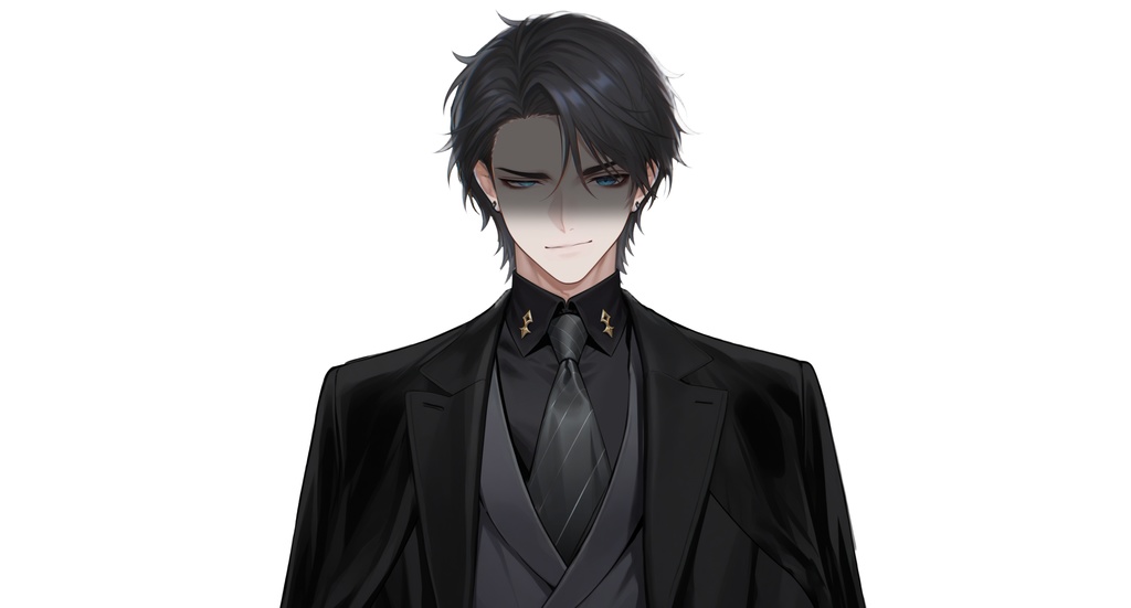 【live2d汎用モデル】黒髪イケメンスーツ男性・优雅・多表情対応・VTS対応 | Black-haired Handsome Suit Man・Elegant・Multi-expression Support・VTS Compatible