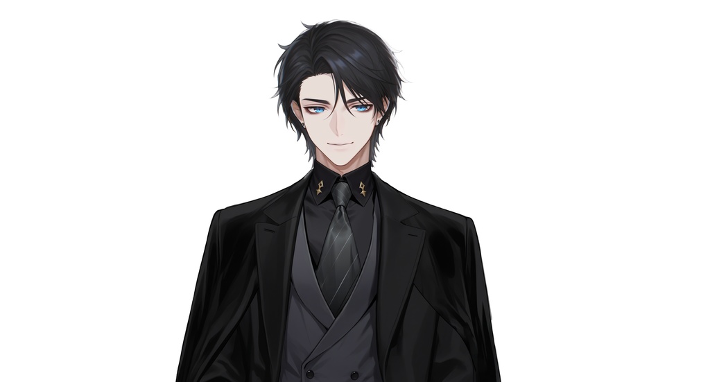 【live2d汎用モデル】黒髪イケメンスーツ男性・优雅・多表情対応・VTS対応 | Black-haired Handsome Suit Man・Elegant・Multi-expression Support・VTS Compatible