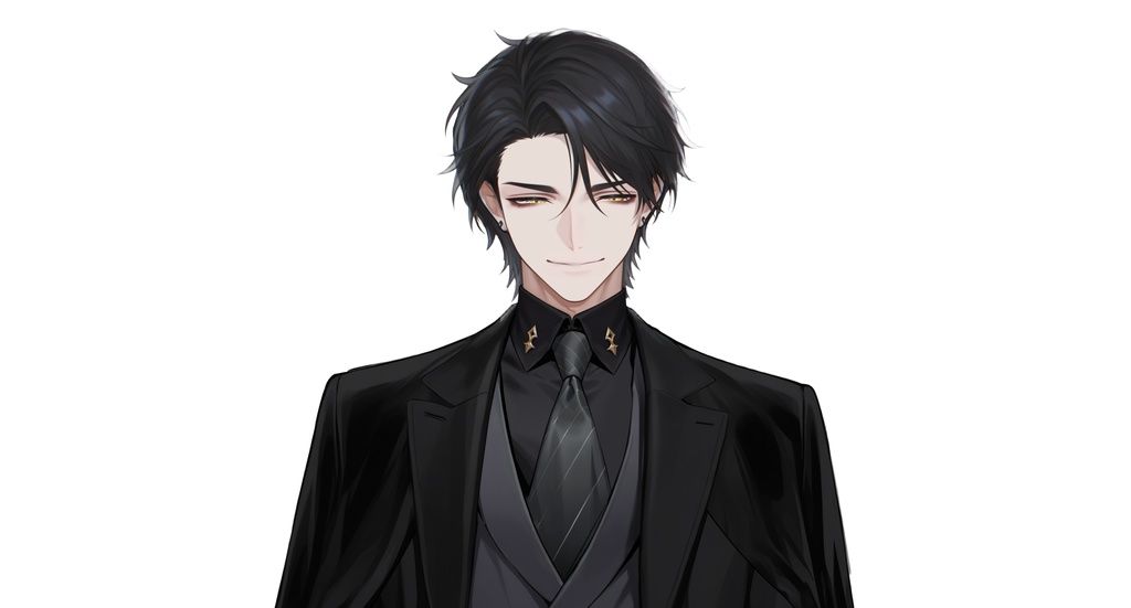 【live2d汎用モデル】黒髪イケメンスーツ男性・优雅・多表情対応・VTS対応 | Black-haired Handsome Suit Man・Elegant・Multi-expression Support・VTS Compatible