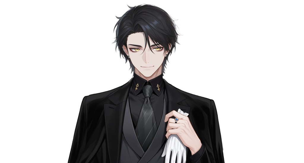 【live2d汎用モデル】黒髪イケメンスーツ男性・优雅・多表情対応・VTS対応 | Black-haired Handsome Suit Man・Elegant・Multi-expression Support・VTS Compatible