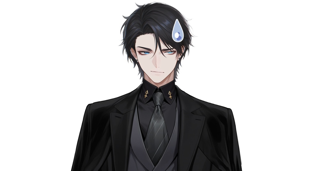 【live2d汎用モデル】黒髪イケメンスーツ男性・优雅・多表情対応・VTS対応 | Black-haired Handsome Suit Man・Elegant・Multi-expression Support・VTS Compatible