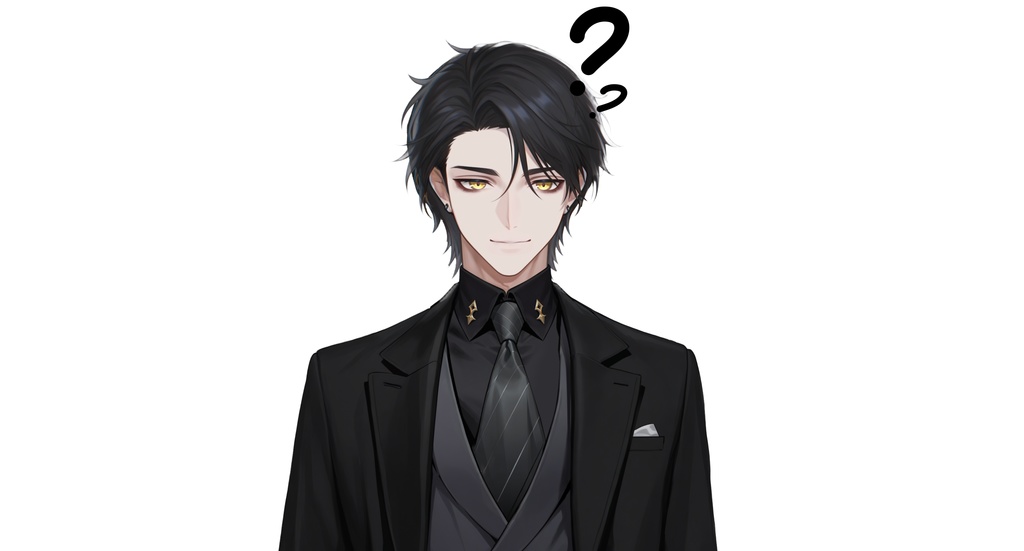 【live2d汎用モデル】黒髪イケメンスーツ男性・优雅・多表情対応・VTS対応 | Black-haired Handsome Suit Man・Elegant・Multi-expression Support・VTS Compatible