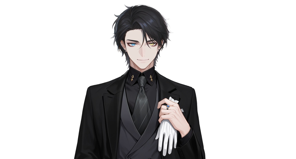 【live2d汎用モデル】黒髪イケメンスーツ男性・优雅・多表情対応・VTS対応 | Black-haired Handsome Suit Man・Elegant・Multi-expression Support・VTS Compatible